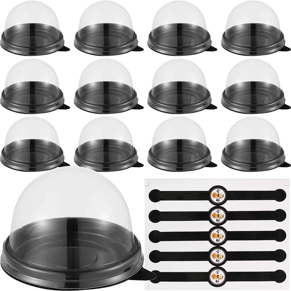 

50Sets Egg Yolk Pastry Cake Boxes Clear Compact Household Bakery Boxes for Cake Dessert Packing Christmas Party Accessories