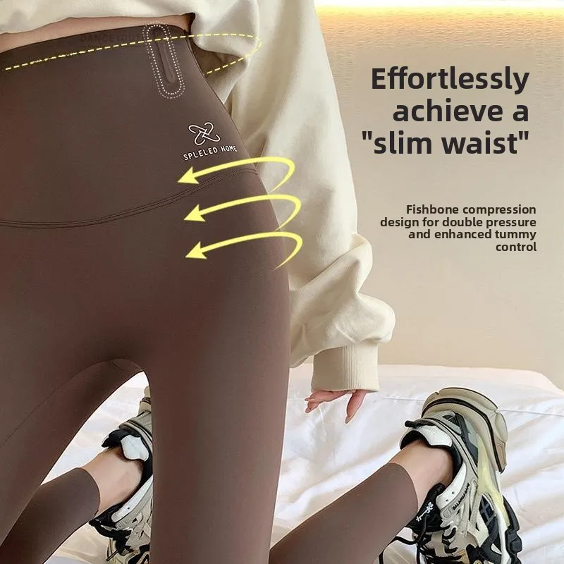 

Slim Fit Yoga Pants Women's High Waist Tummy Control Butt Lifting Thin Base Layer Pants Summer Outerwear Leggings