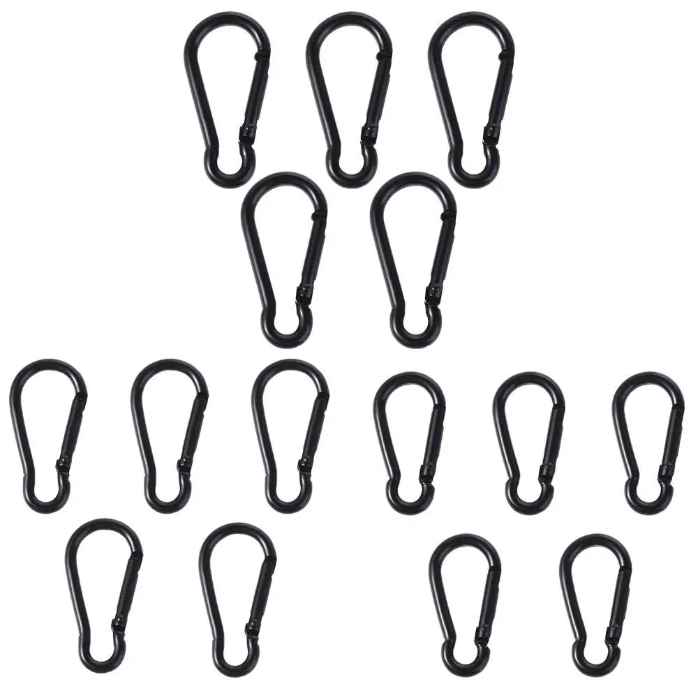 5pcs Gourd Shaped Gourd Carabiner Keychain Aluminum Alloy Lock Ring Mountaineering Hook Durable Electrophoresis