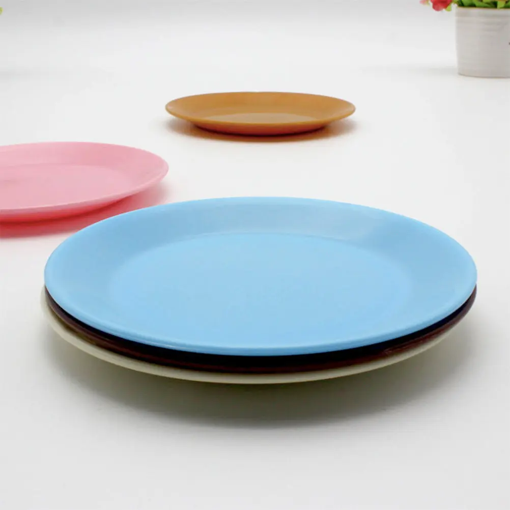10Pcs High Density Acrylic Fruit Plate Snack Dish Candy Tray Space Saving Sturdy Drop Resistant for Party Kitchen Dining Storage
