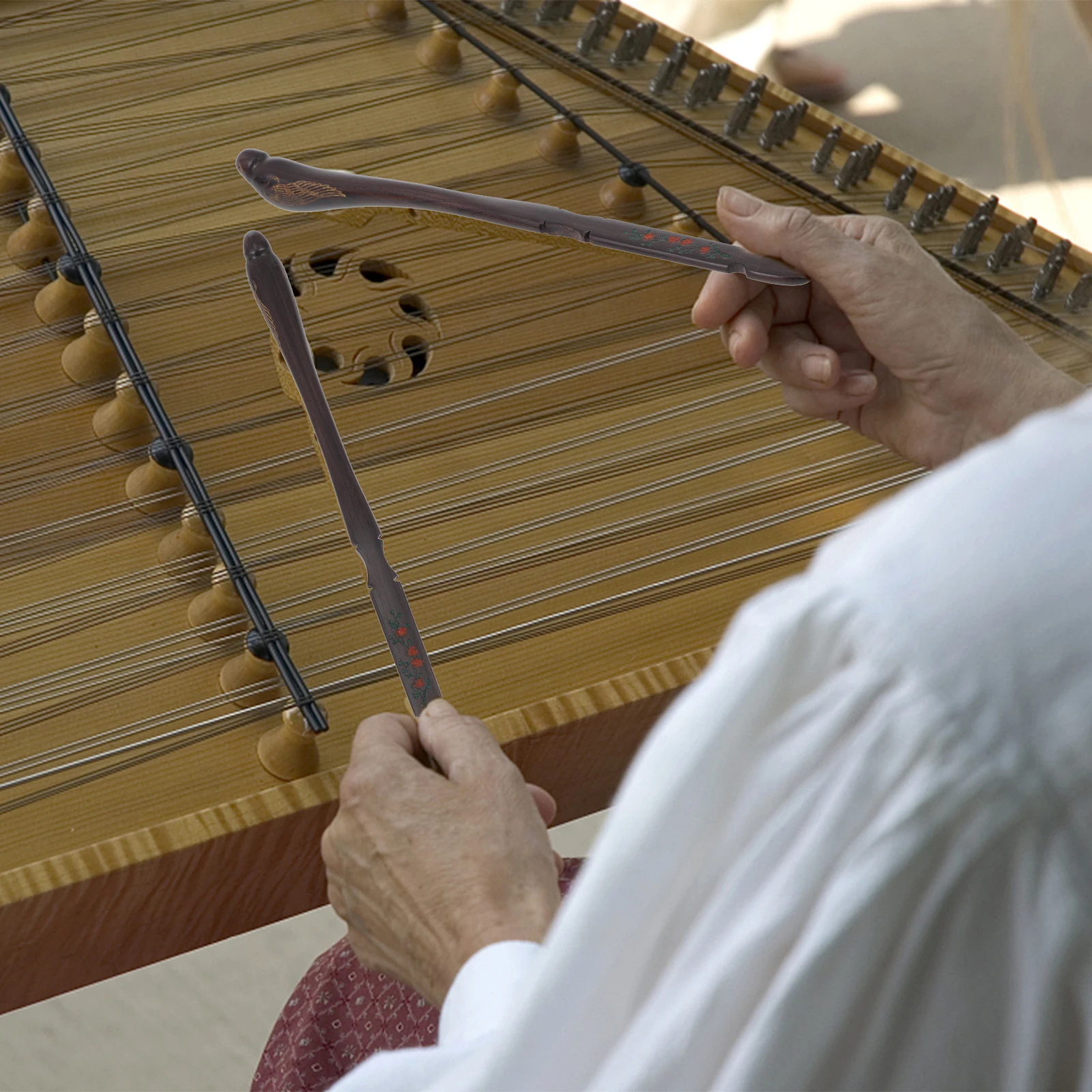 

1Set Ebony Dulcimer Bird Practice Hammer Durable Premium Craftsmanship Musical Instrument Part for Practice Accessory