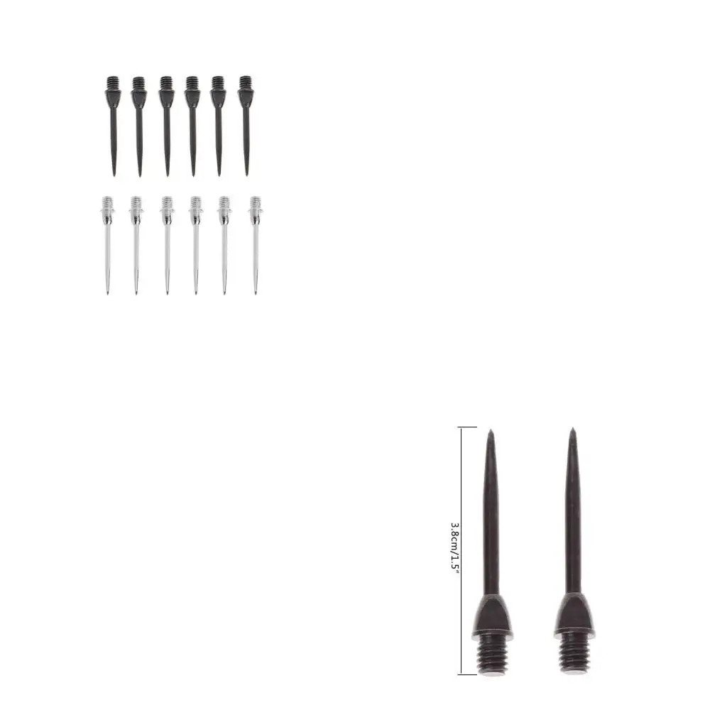 Q39E Set of 6，Darts Steel Tips Conversion Tip Points Flights Steel Needle Tip
