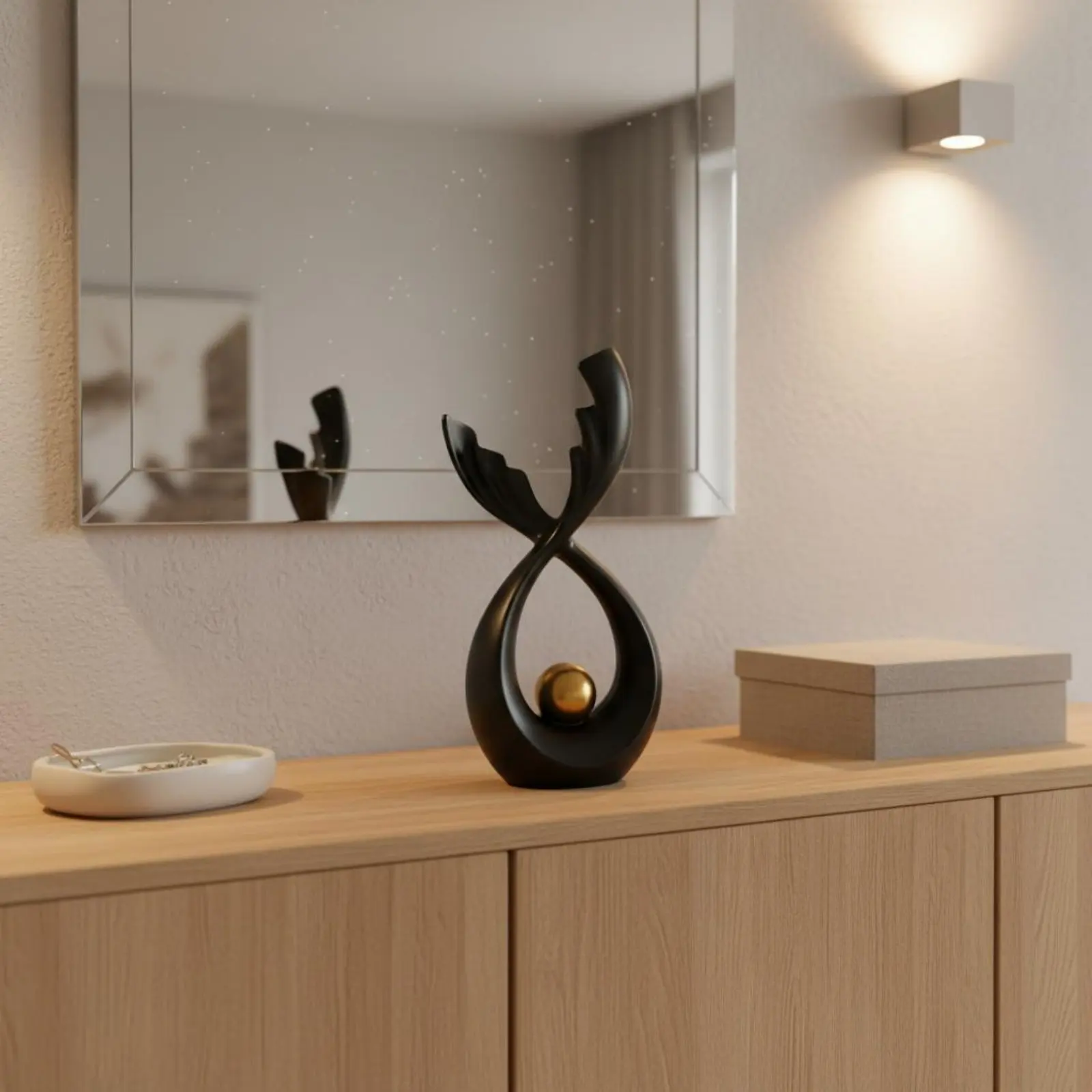 Estatua cola de pez iluminada – Decoración elegante antideslizante - imagen 2