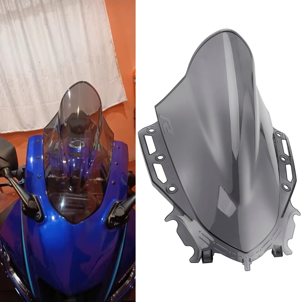 2026 YZF R15 V4 Windscreen For Yamaha YZF-R15 2021 2022 2023 2024 2025 R15M Windshield Moto Screen Double Bubble Wind Deflector