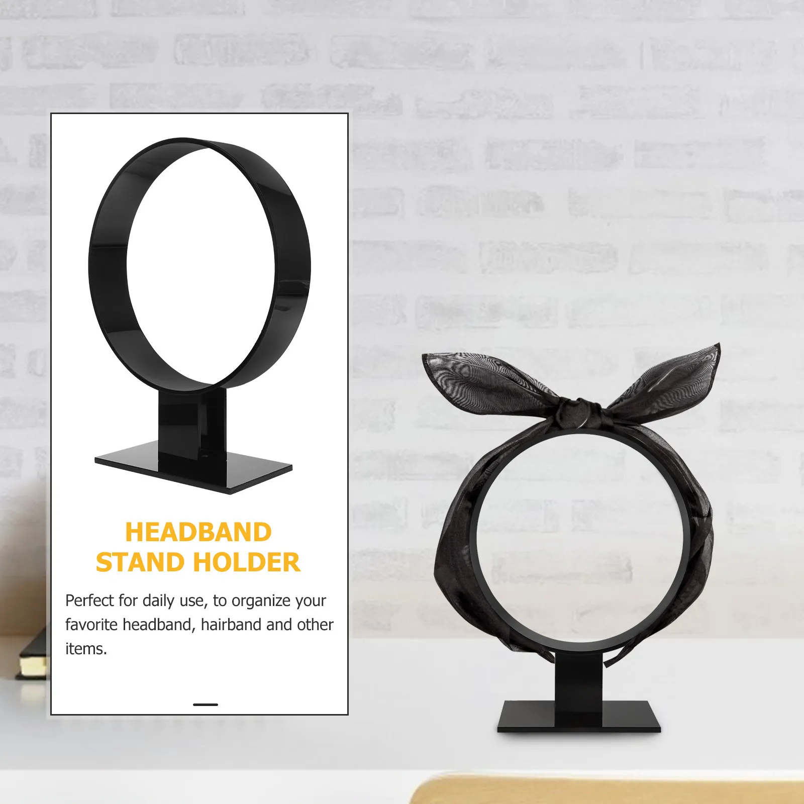 

1Pcs Headband Display Rack Desktop Hairband Holder Organizer Acrylic Storage Shelf Hair Accessories Stand Showing Rack