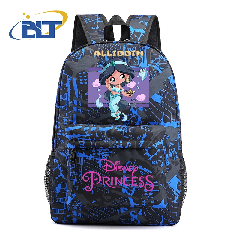 Cartable imprimé princesse Disney pour filles, sac à dos étudiant, cadeau pour enfants