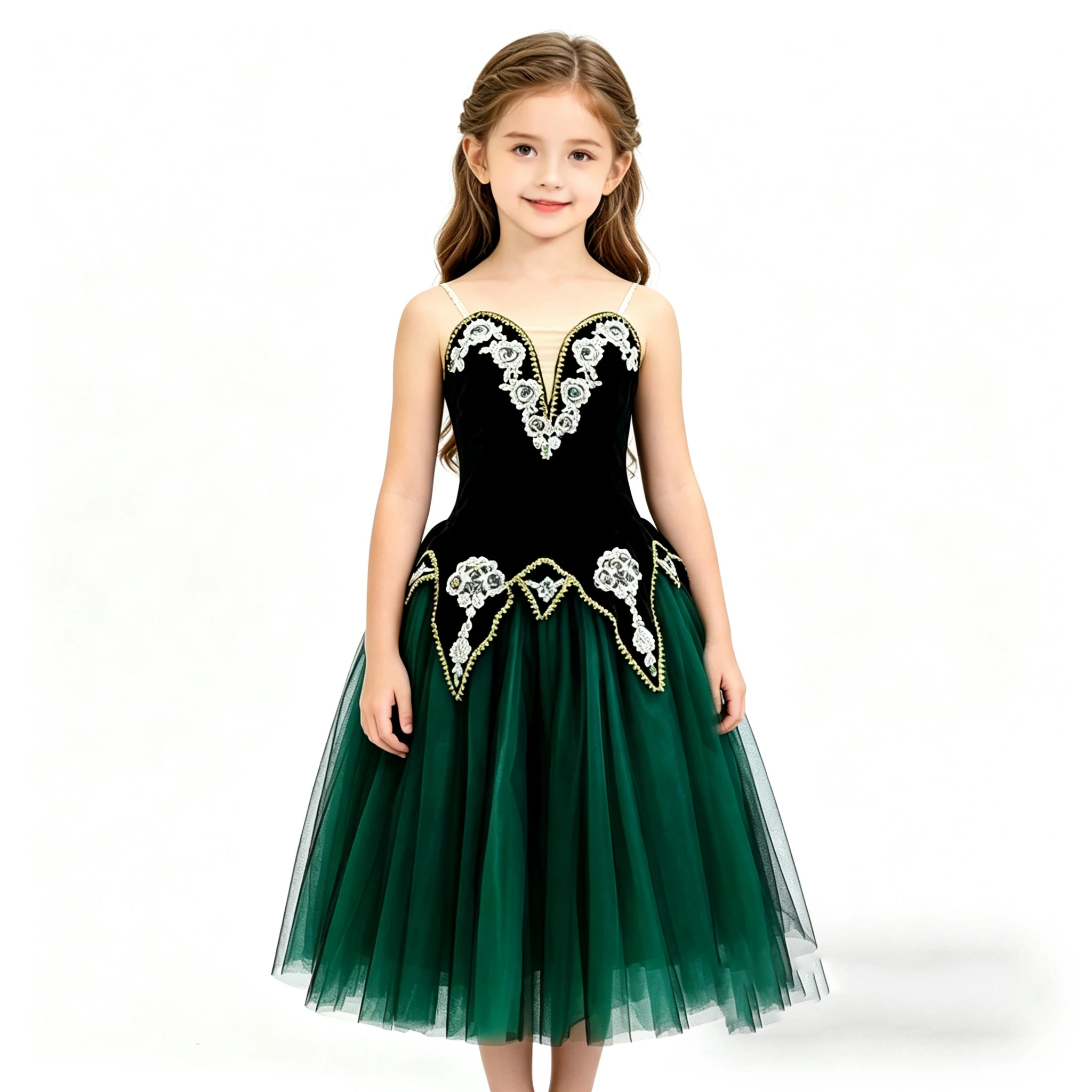 

Oliver Green Ballet Romantic Long Dress Princess Dance Costume For Children Girls Girls Long Ballet Green Romantic Tutu