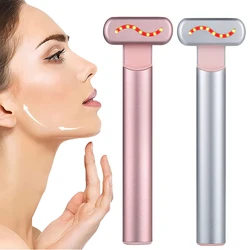 EMS Microcurrent Face Lifting Device Red Light Facial Wand Eye Neck Massager Skin Tightening Anti Wrinkle Skin Care Beauty Tool