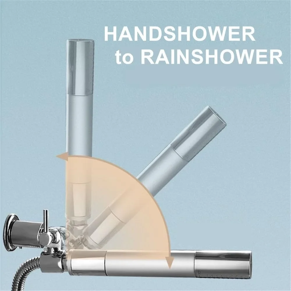 Full Metal Shower Head Holder, 180 Degree Adjustable Shower Head Holder, Wall Mounted Hand Shower Holder,Shower Door with Screws