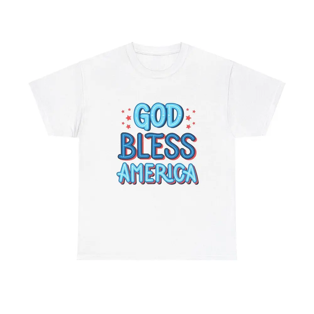 Patriotic PrideGod Bless America T-Shirt Anime Graphic T-shirts For Men Clothing Women Tees Y2K Tops