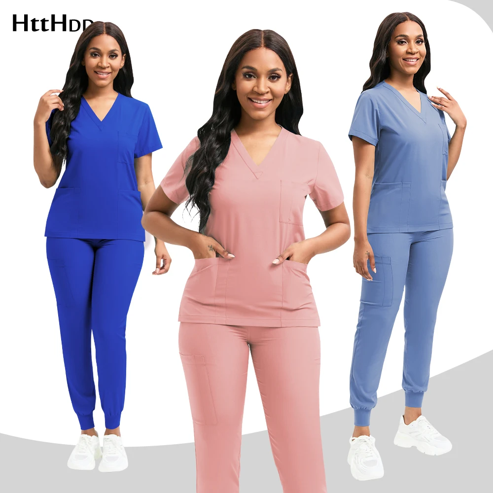 

Scrubs Medical Uniforms Women Clinical Uniform Nursing Doctor Veterinary Dentist Work Wear Scrub Lab Healthcare Pharmacy Uniform