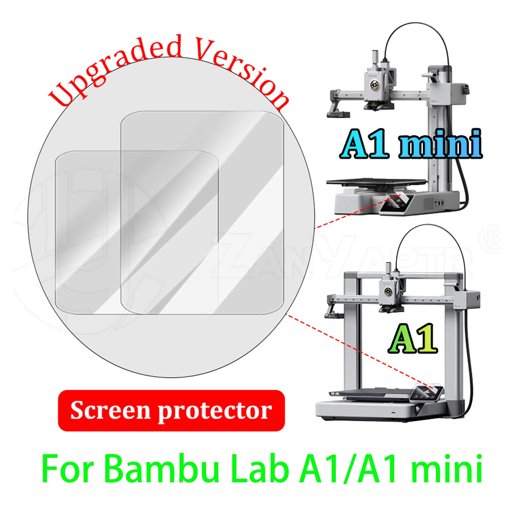 Screen Protector for Bambu Lab A1/A1mini High-definition Scratch-resistant Anti-fingerprint durable protective 3D Printer Parts