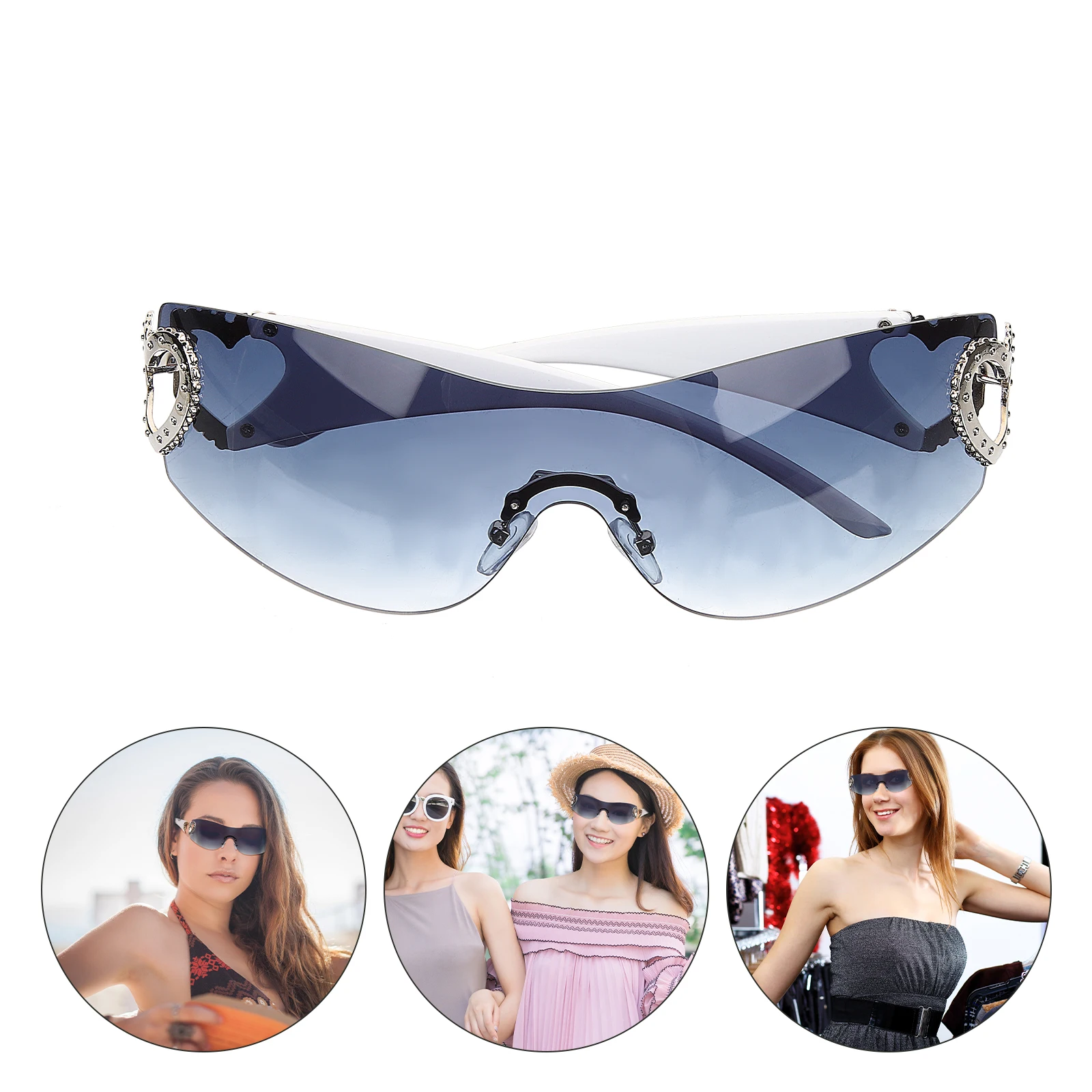 

Sunglasses Rimless Lightweight Comfortable Durable Trendy Summer Outdoor Party Beach Shopping Sunglasses
