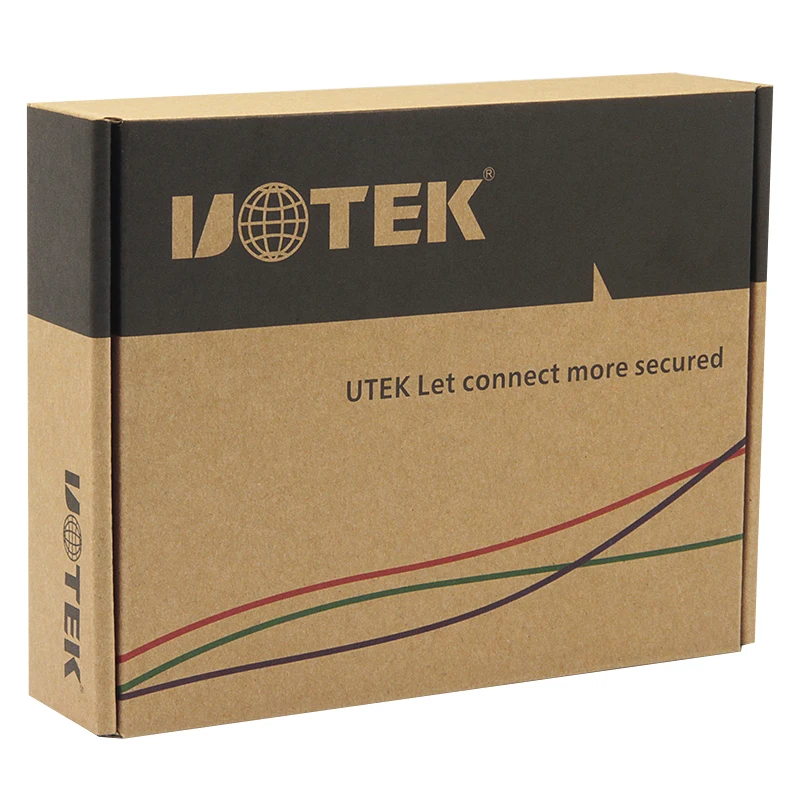 UOTEK USB 2.0 ~ 4포트 RS-232 직렬 변환기 RS232 DB9 직렬 변환기 어댑터 케이블(FTDI 칩 UT-8814 포함)