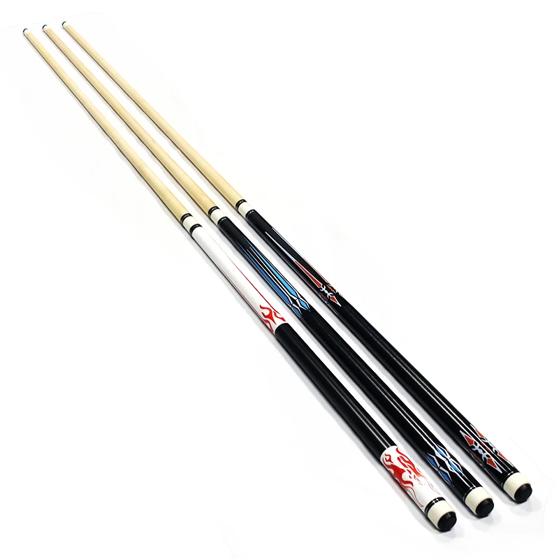 57inch 1/2-PC Center Joint Decal Maple Wood Nine-ball Billiard Pool Cue 13mm