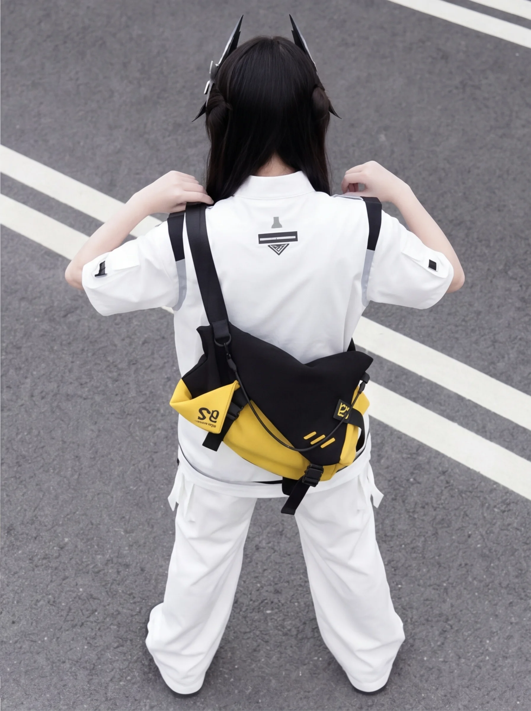 

YONAIGA Original Street Style Canvas Crossbody Bag Unisex Large Capacity Functional Wind Single Shoulder Bag Trendy Brand