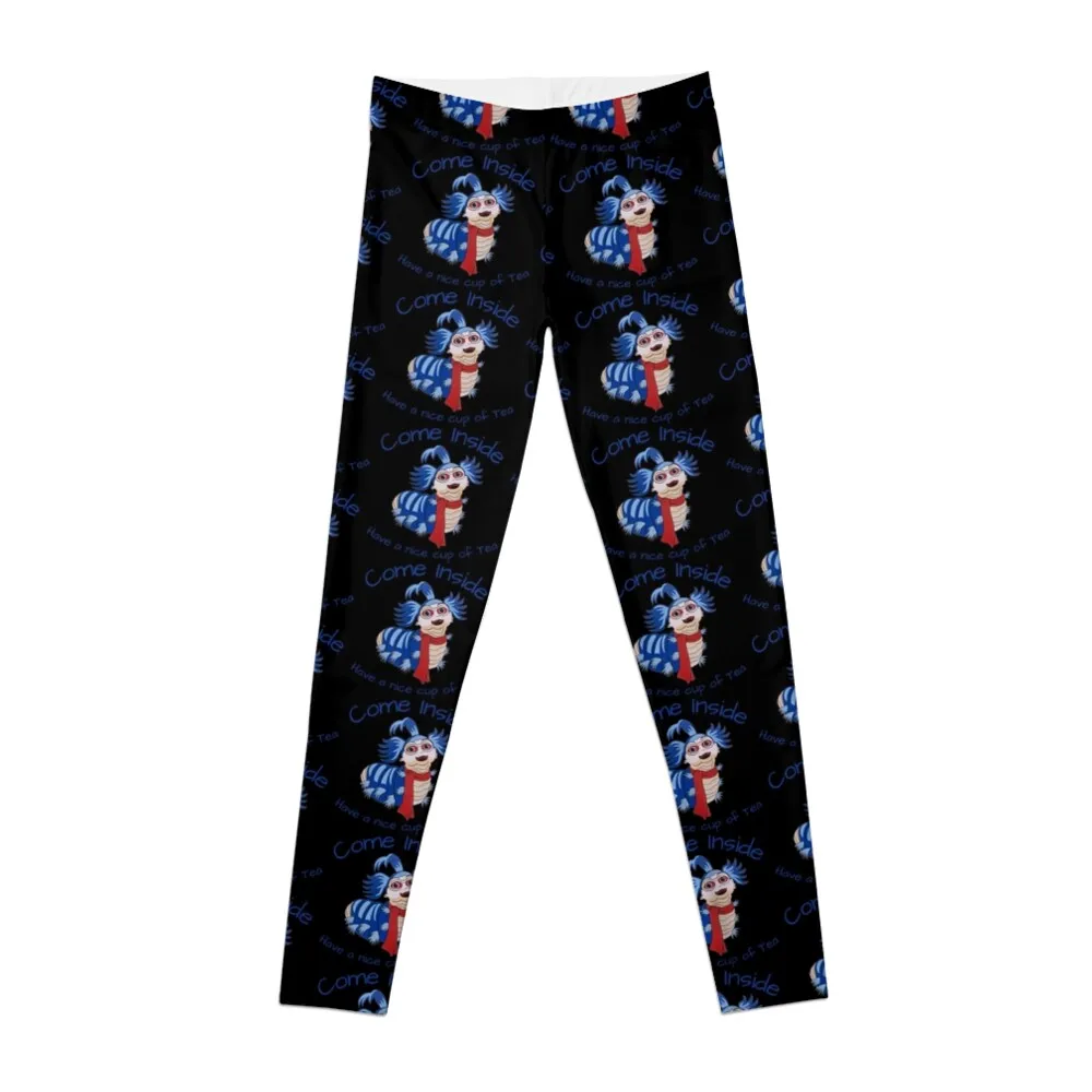 

Come inside Have a nice cup of tea Blue & Red Leggings active wear sports shirts gym Women's high waist Womens Leggings