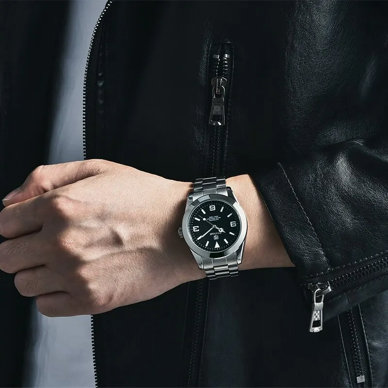 BENYAR-ساعات يد ميكانيكية فاخرة للرجال ، فولاذ مقاوم للصدأ ، رياضة ، ساعات أوتوماتيكية ، ساعة مقاومة للماء ، 50ATM