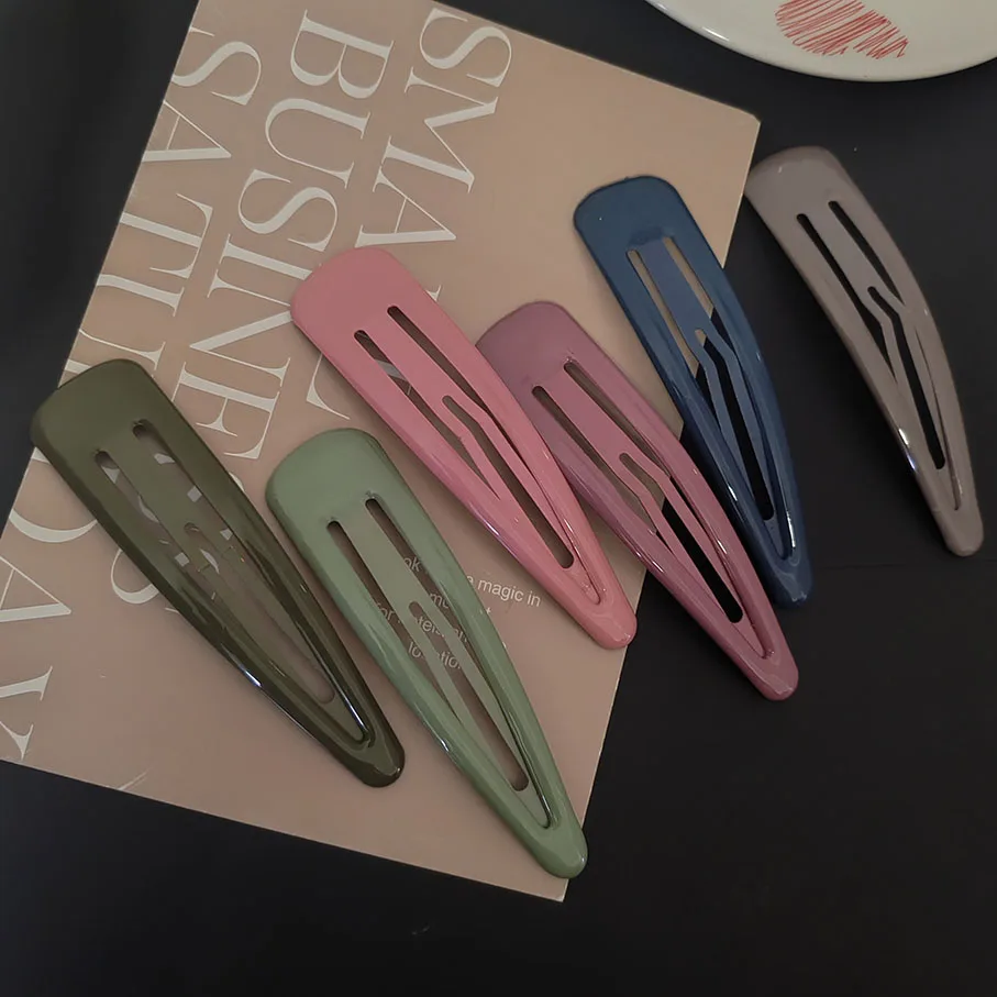 2er-Set bunte, 10 cm große, massive BB-Haarspangen aus hochwertiger Legierung in Unifarben für Mädchen und Frauen – Vintage-Haarspangen und Haar-Accessoires – Detail 4