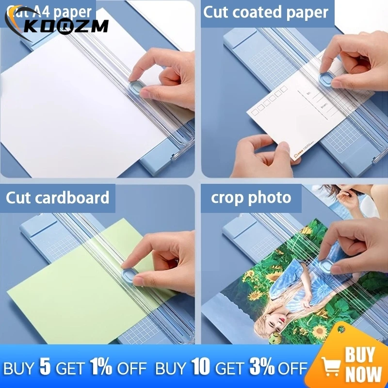 New A4 Bidirectional Cutting Small Paper Cutter With Pull-out Ruler For Photo Trimmers Scrapbook Lightweight Cutting Mat Machine