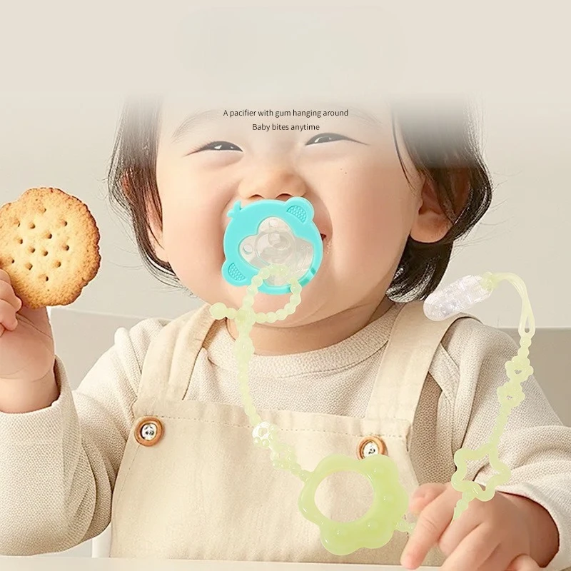 

Милый мультяшный силиконовый держатель для соски, зажимы, однотонные аксессуары для сосков, детские игрушки-прорезыватели, ремни, силиконовые цепочки с защитой от падения