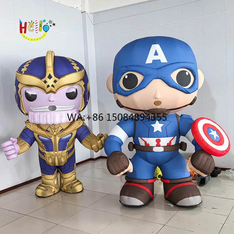 Custom Logo Thermal Transfer Printed Inflatable Costume with Built-In Fan Customizable Dimensions Multiple Colors