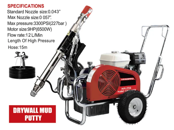 512 High Efficiency High-Pressure Fuel-Powered Hydraulic Airless Electric Paint Sprayer Machine