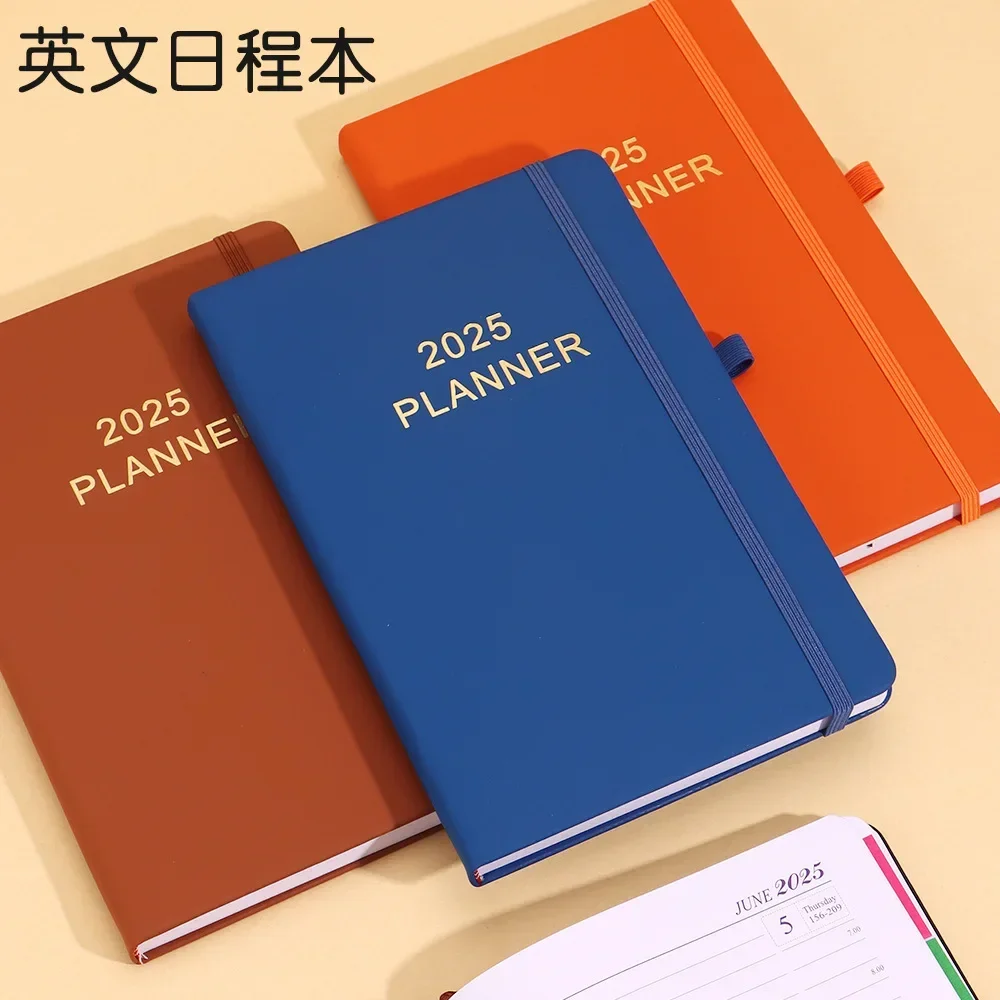 2025 New English calendar 365 days daily clock in English version Cross-border notes Almanac monthly planner  school supplies