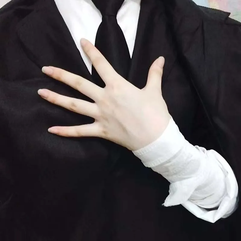 Dazai cosplay traje preto trench jaqueta calças luvas bandagem dazai osamu outfits uniforme halloween kostum para anime comic con