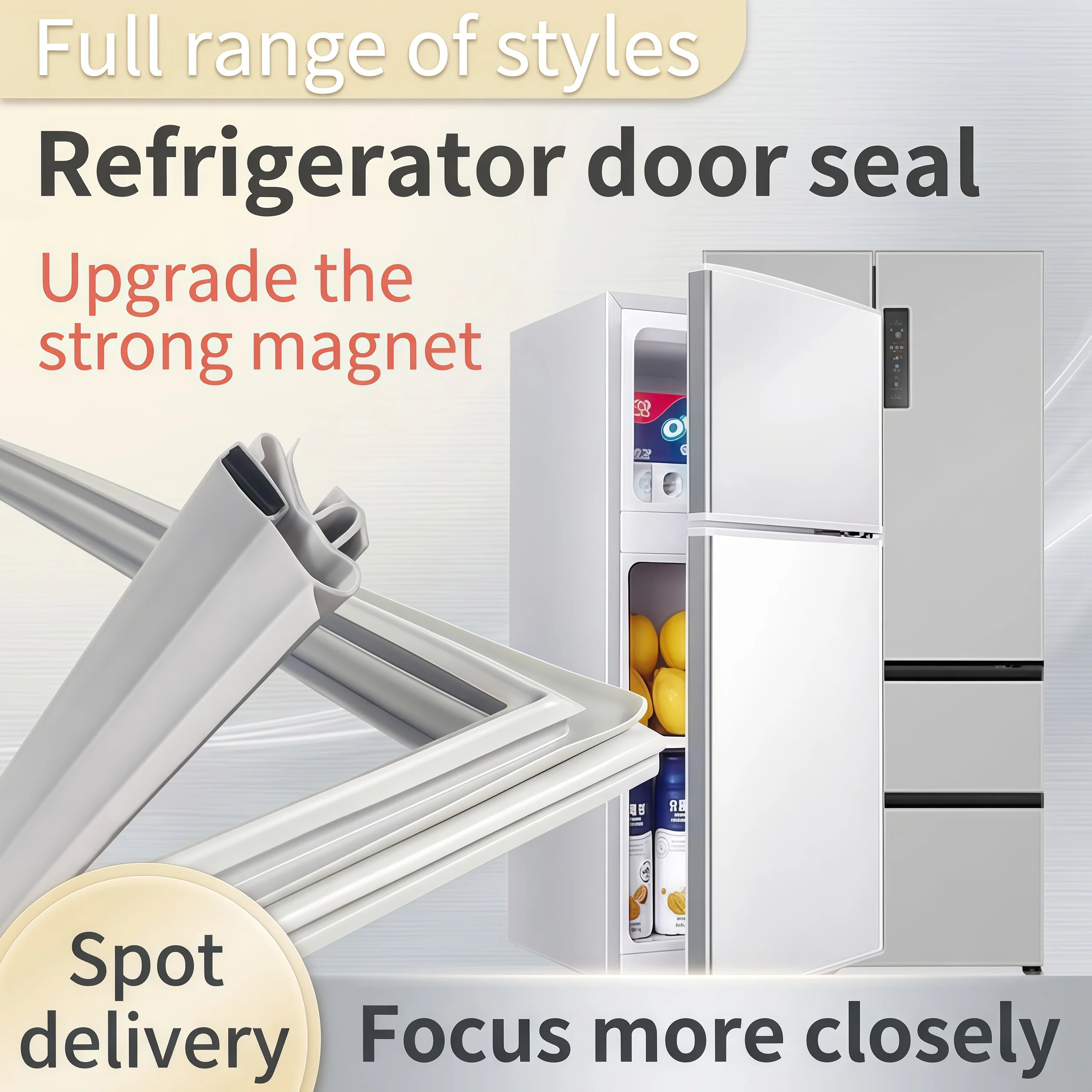6M Custom Magnetic PVC Door Seal Strip Home Refrigerator Freezer Gasket Replacement Universal Weatherstrip Repair Parts