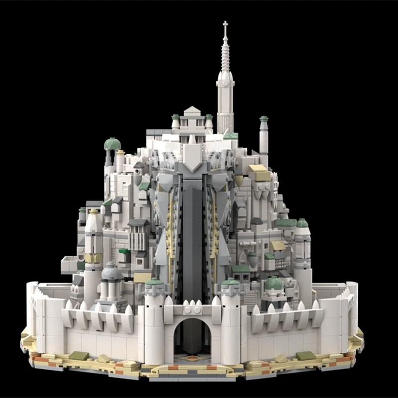 

3257PCS MOC Famous Film and Television White Gondor Castle Architectural Model Building Block Toy Children's Birthday Gift