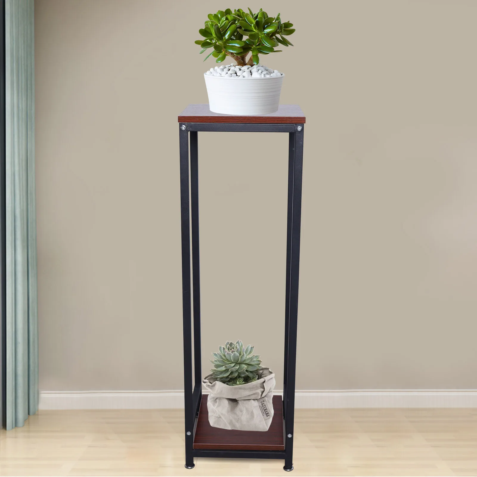 

Tall Pedestal Metal Plant Stand Flower Pot Holder Indoor Outdoor Garden Yard