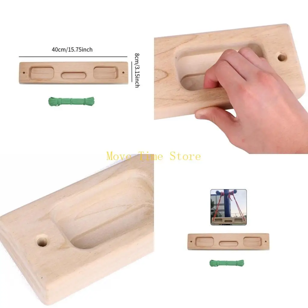 Tabla fortalecimiento dedos 92ME, tabla escalada madera compacta, diapasón portátil para ejercicios