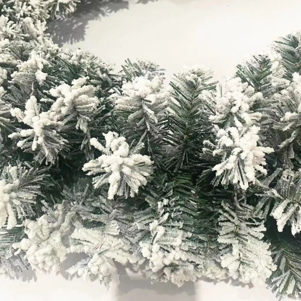 

2.7M Artificial Christmas Garland PVC Simulation Cedar Velvet Rattan White Snow Lifelike Christmas Tree Decoration Christmas Day