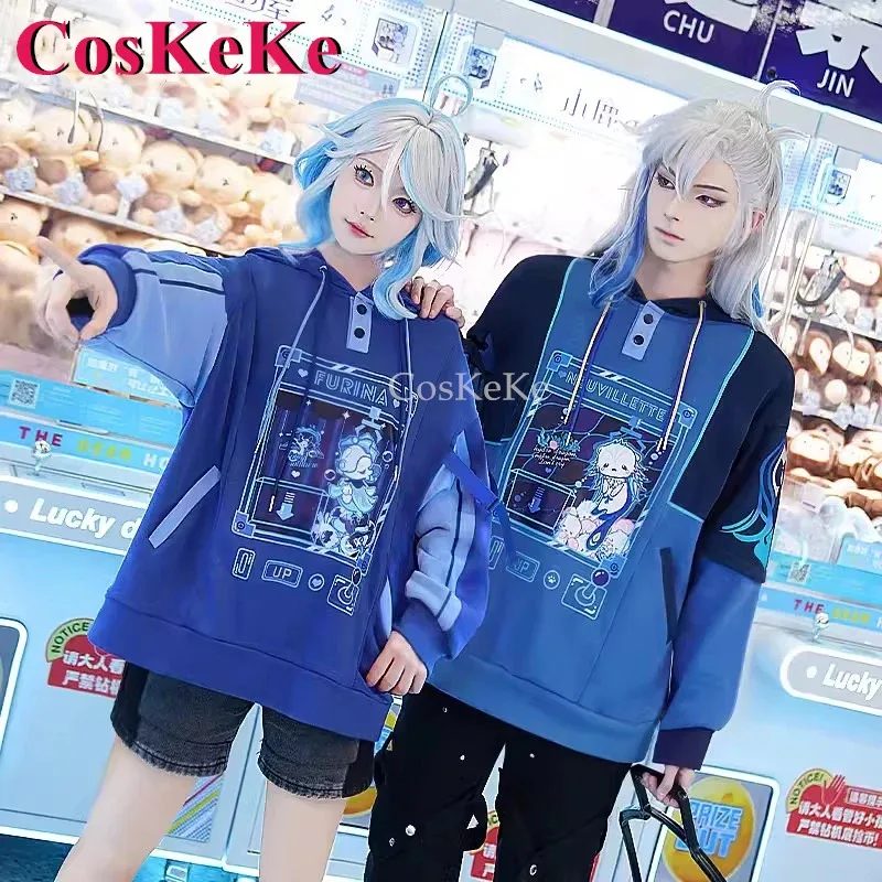

CosKeKe Neuvillette/Furina Косплей Игра Genshin Impact Костюм Модный повседневный наряд Толстовка Хэллоуин Вечеринка Ролевая игра Одежда