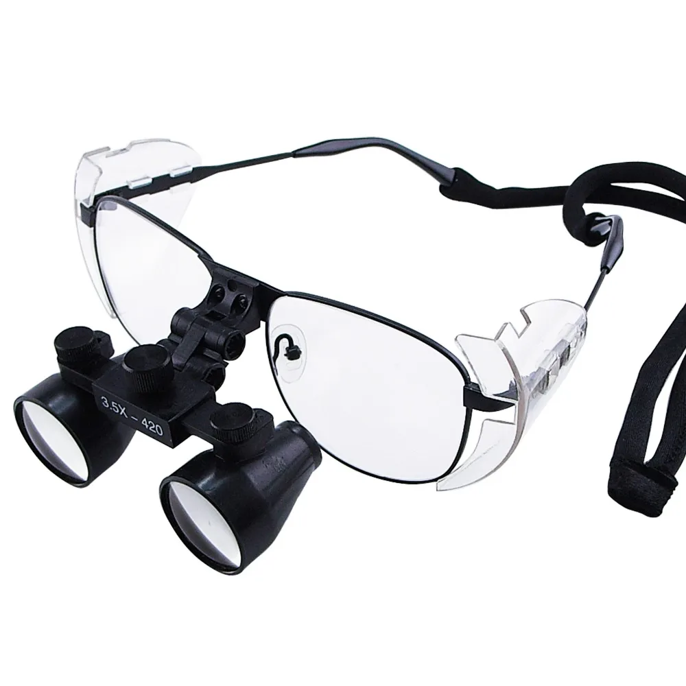 

3.5x Magnification Surgical Medical Binocular Loupe 420mm Nickel Alloy Frame 60mm Field of View Loupe