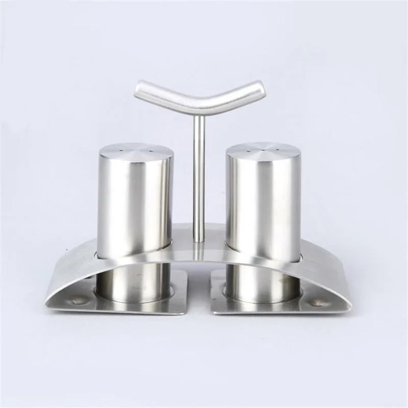 304 stainless steel seasoning bottle set, table top portable barbecue seasoning powder