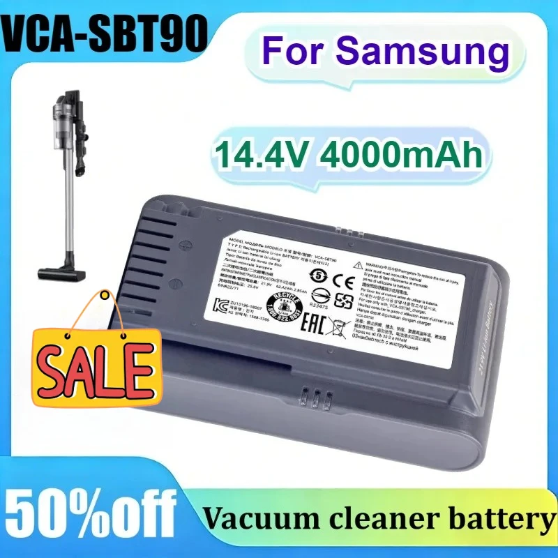 

For Samsung VS9000 JET90 JET75 VCA-SBT90 14.4V 4000mAh Li-ion Replacement Battery Handheld Vacuum Cleaner