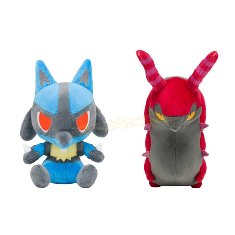 15-18CM Anime Pokemon Figure Kawaii Lucario Scolipede śliczne zabawki miękkie kreskówka lalka dekoracja sypialni prezenty urodzinowe dla dzieci