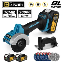 Gisam 76mm Brushless Angle Grinder Grinding Cutting Machine Circle Saw Electric Angle Grinder Power Tools for Makita 18V Battery