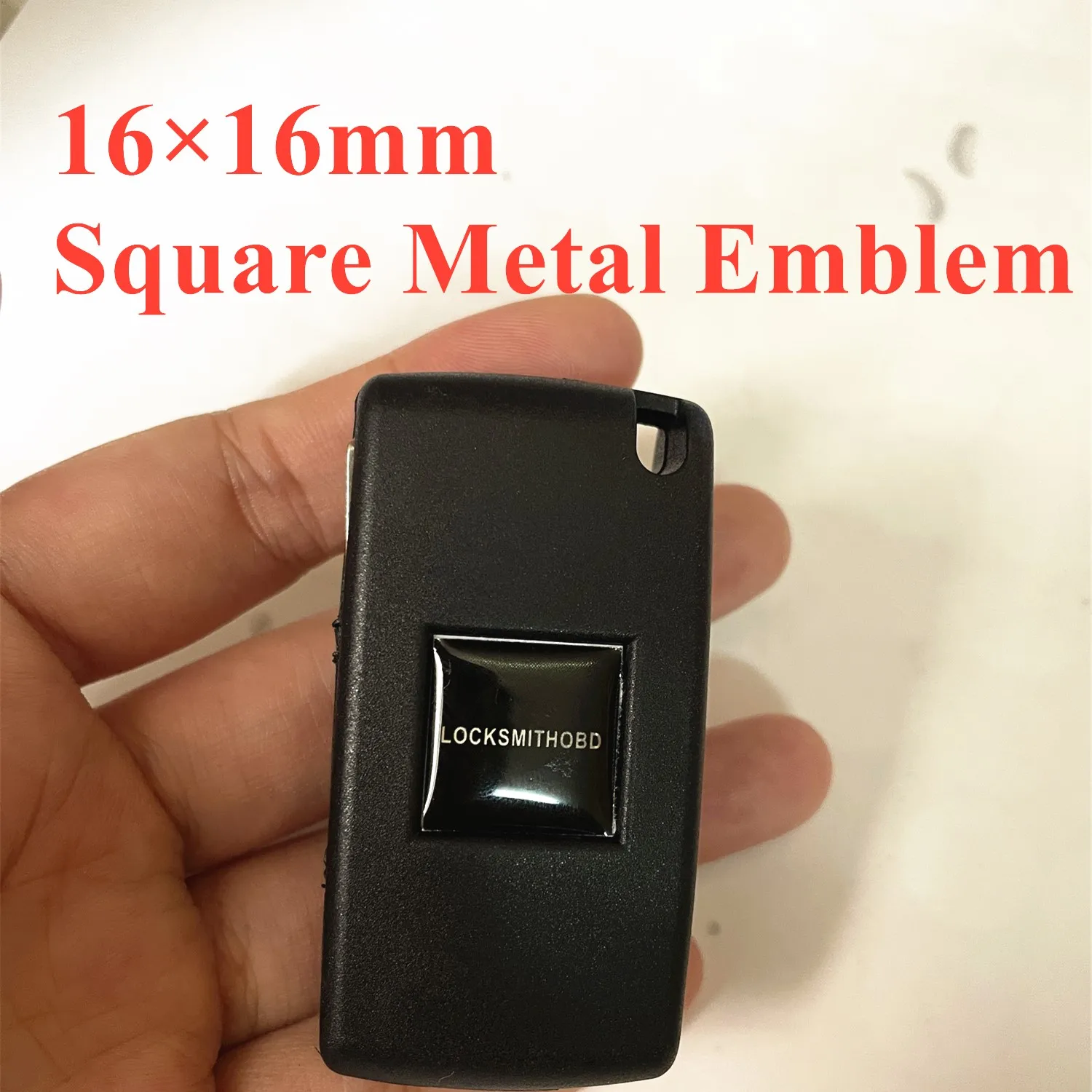 1PCS  16*16mm Square Metal logo Car Key logo sticker car emblem sticker FOB car key emblem