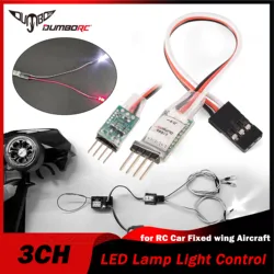 DUMBORC LED Lamp Light Controller Module 3CH Switch Panel System Turn on/Off JR Plug for RC Car Vehicle Fixed Wing Aircraft Part