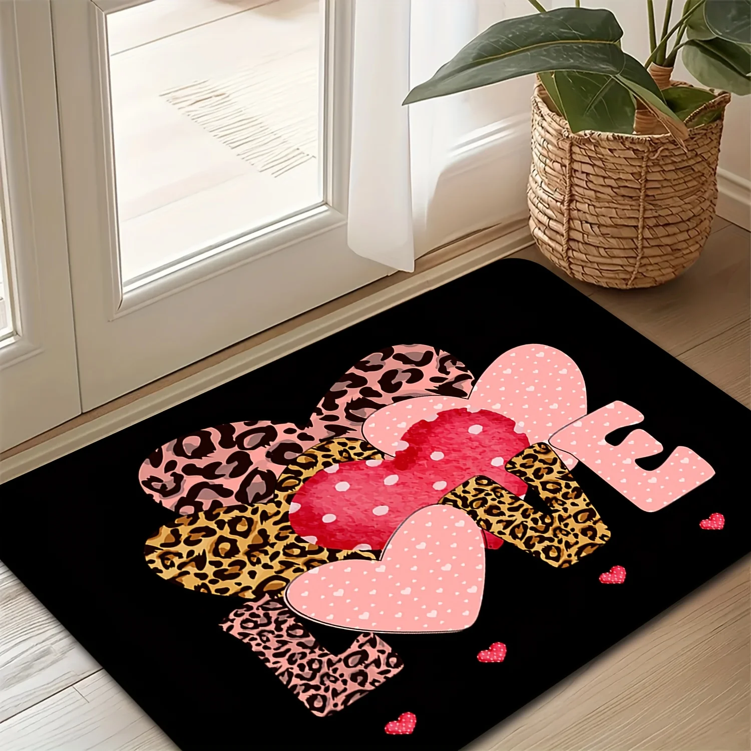 Leopard Heart Love Print Doorm - Home Textiles Premium ulasan dan harga