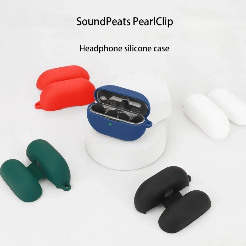 Silicone Earphone Case for SoundPeats PearlClip Anti Drop Earbuds Accessories Colorful Washable Sleeve for SoundPeats PearlClip