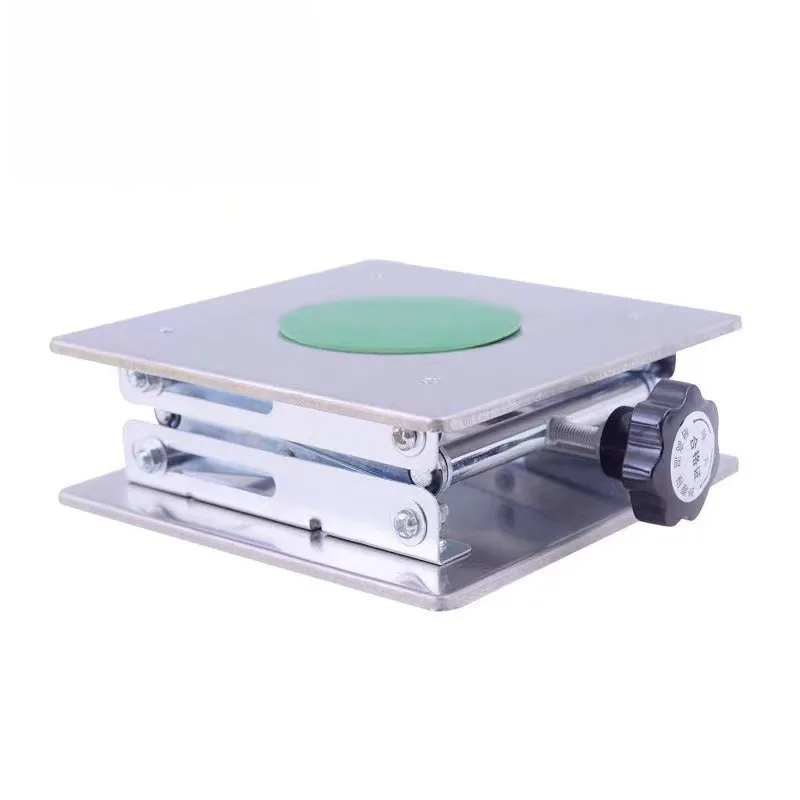 Lab Manual Lifting Platform Stainless Steel Mini Jack Stand Adjustable Height Lab Table for Chemical Biology Experiment Use