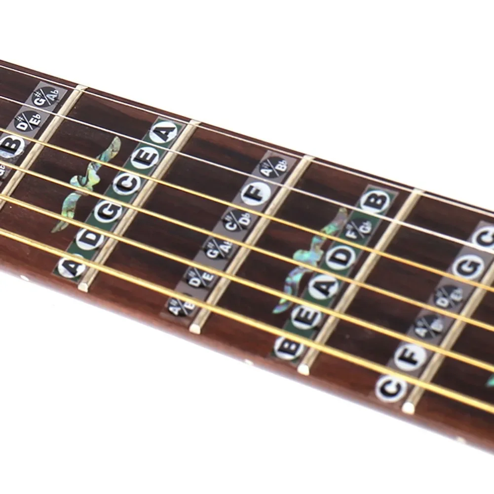 2 Pcs Guitar Fretboard Note Stickers Guitar Scale Stickers Guitar Scale Fretboard Notes Decals Learn Music Lessons
