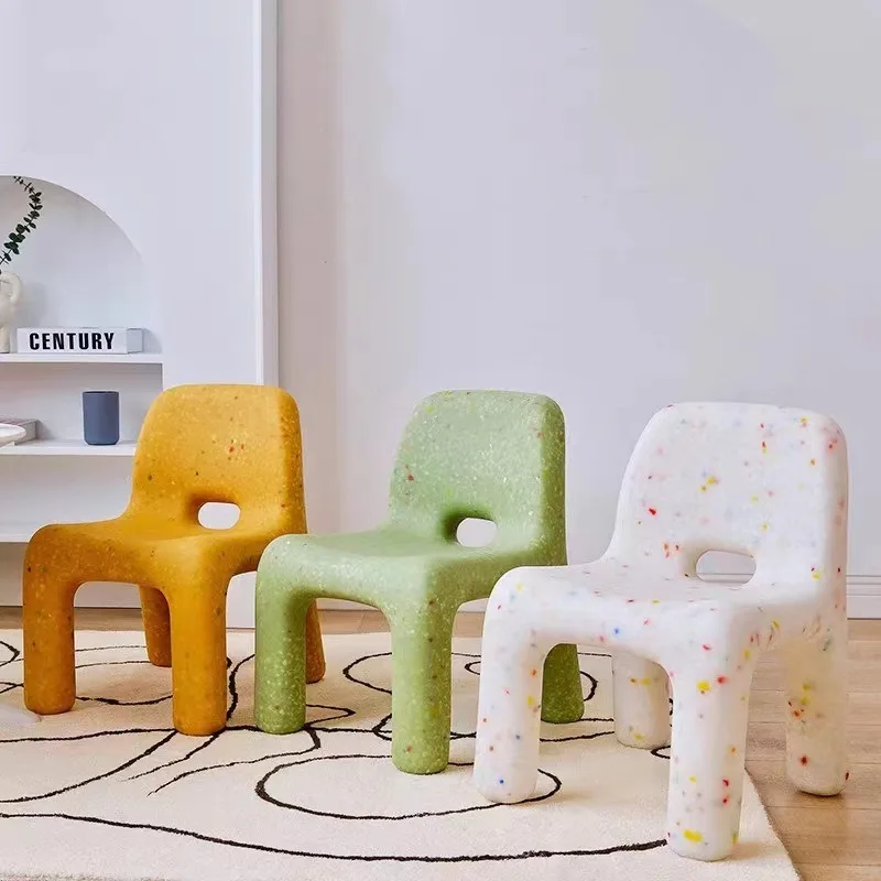

Nordic stool eco-friendly plastic ins Internet celebrity kindergarten baby table and chair designer backrest outdoor small bench