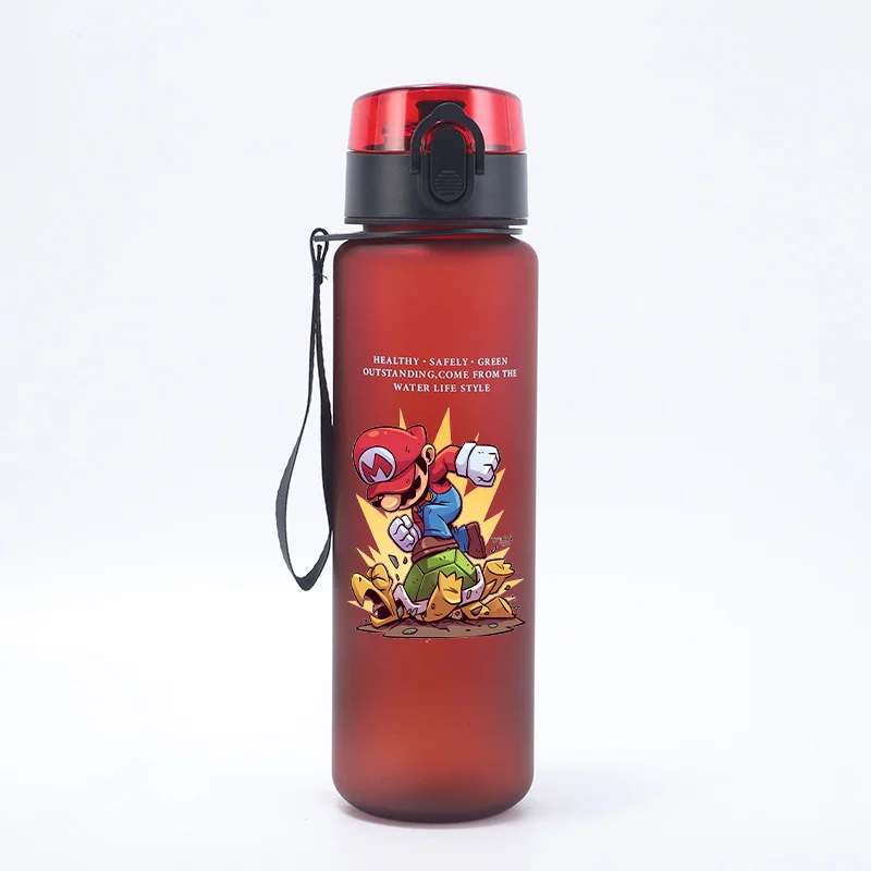 650 ミリリットルスーパーマリオブラザーズスポーツウォーターボトル男の子女の子漏れ防止プラスチックカップ飲料屋外ポータブルジムフィットネス水差しギフト