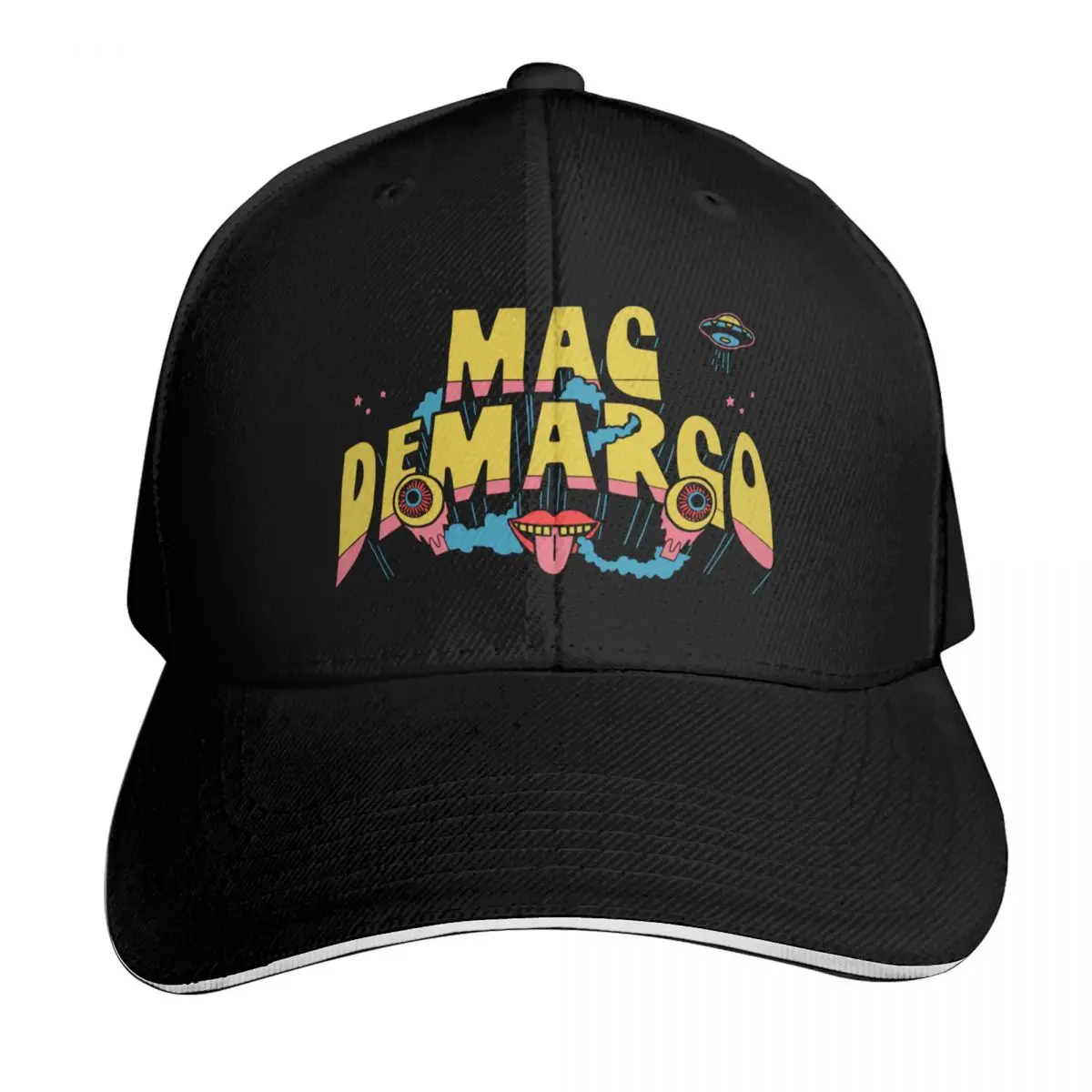 Demarco Canadian Singe Baseball Cap Cotton Twill Breathable Contrast Two Tone Brim Snapback Flat Bill
