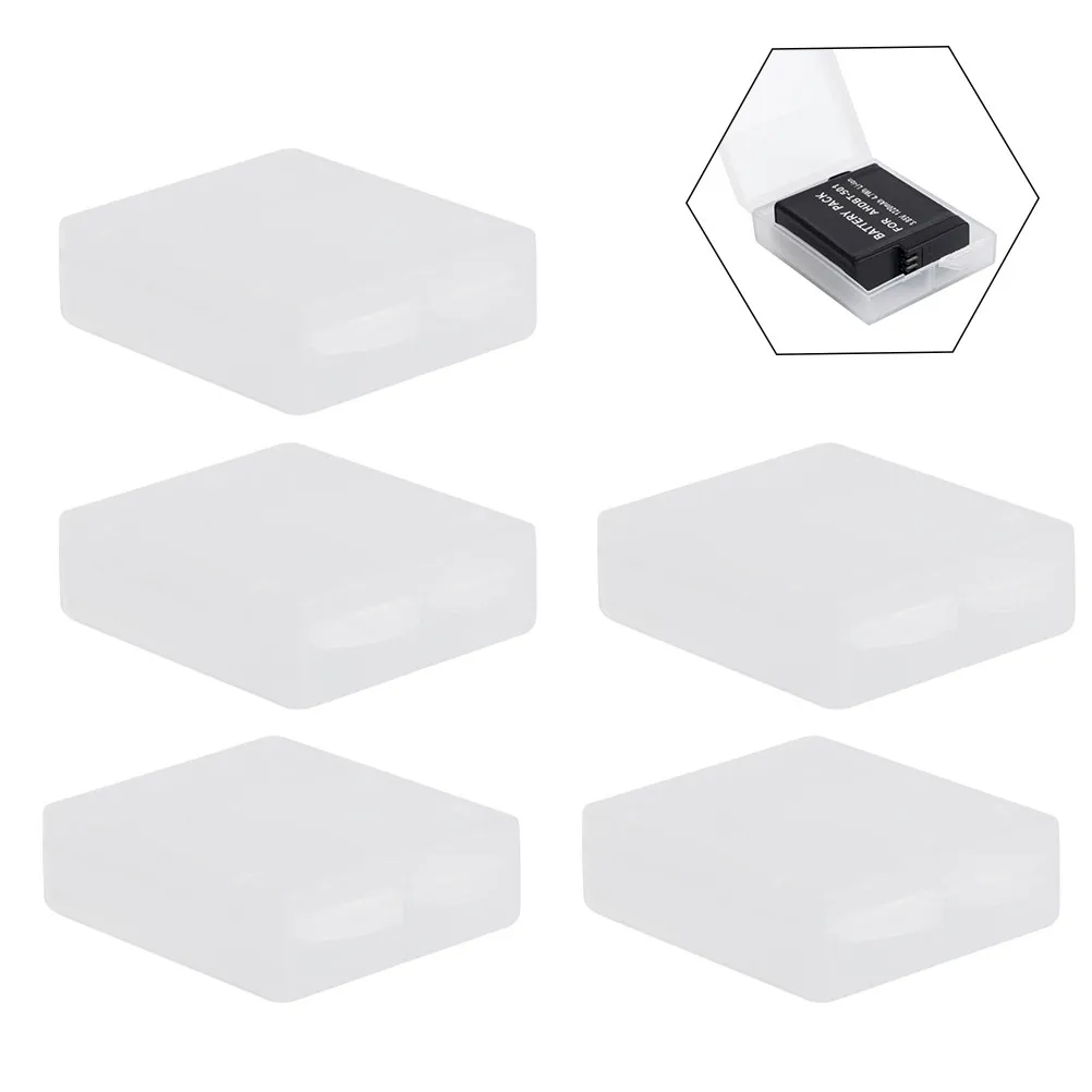 5Pack Battery Cover Case Protective Storage Box Compact Pocket Friendly Dust Water Resistant Camera Battery Holder